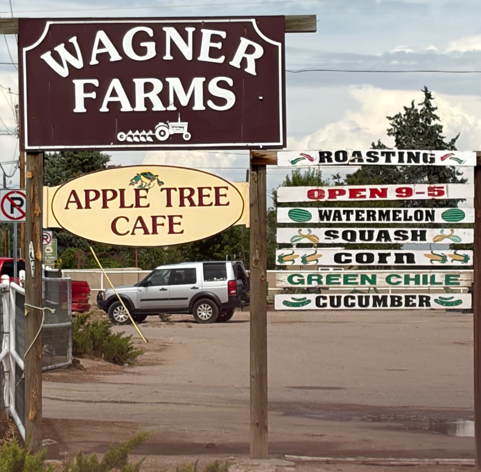 You will know you have arrived when you see this sign, and you hope that the sign has the board “Green Chili” in the mix.